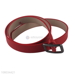 Hot Selling Red PU Leather Belt Fashion Ladies Belt