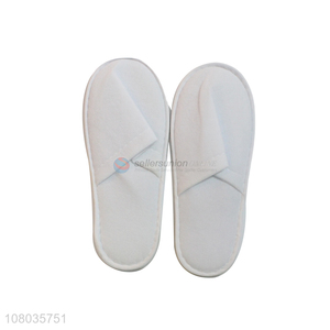 Yiwu market white linen slippers hotel disposable slippers