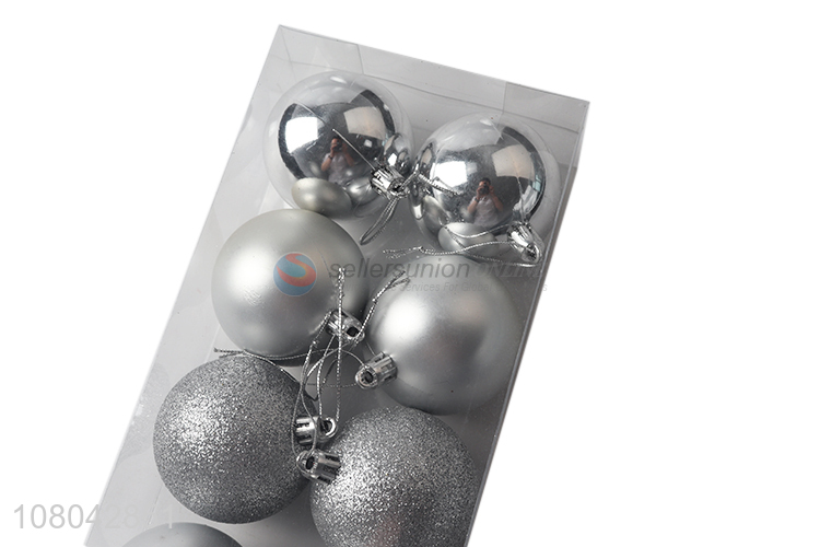 New arrival silver 10pieces xmas tree decoration christmas ball