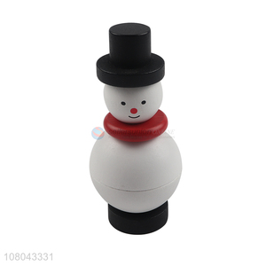 China supplier wooden snowman doll kids educational wooden toy