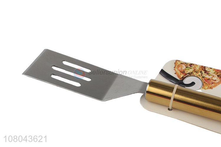 Factory price stainless steel slotted spatula for kitchenware