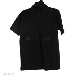 Yiwu market balck short-sleeved POLO shirt wholesale