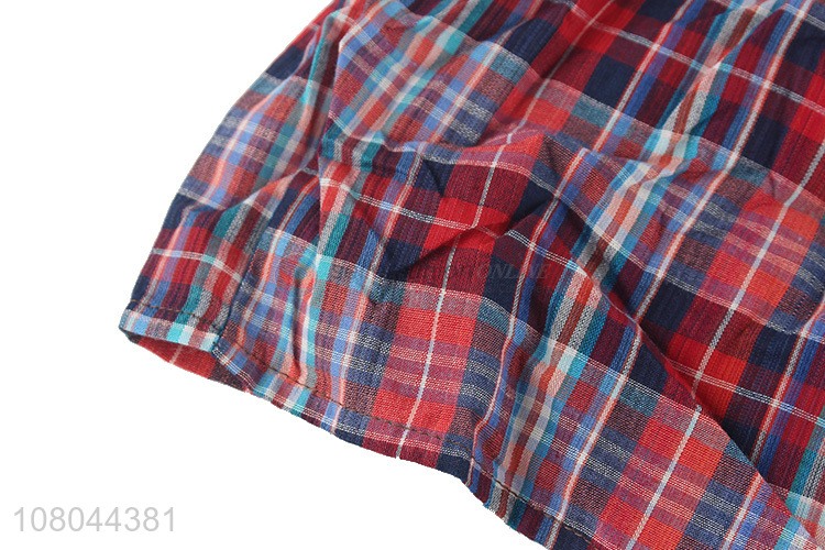 New arrival men plaid shorts summer home pajamas