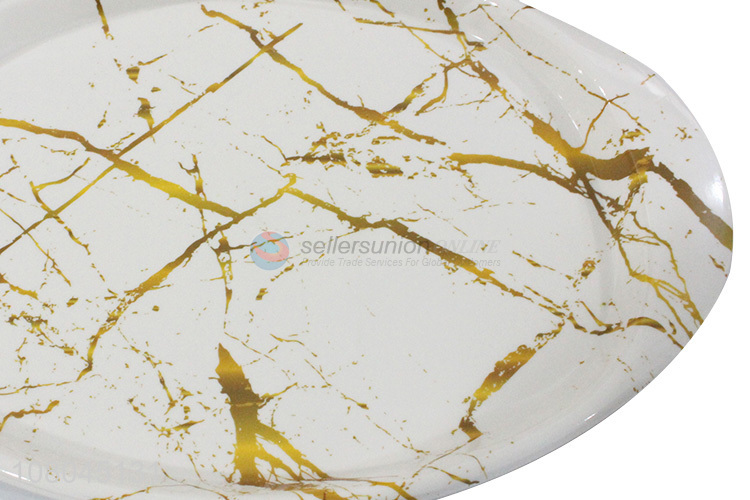 Factory Price Melamine Marbling Tray Coffee Tea Serving Tray