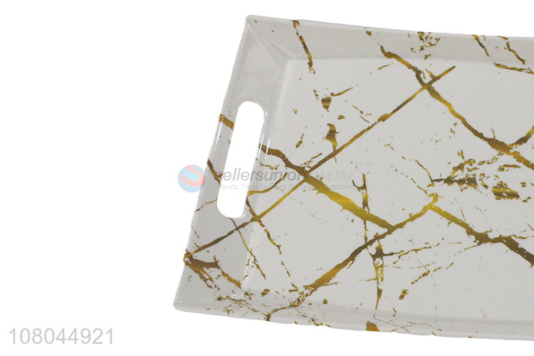 Custom Marbling Melamine Fast Food Trays Restaurant Trays