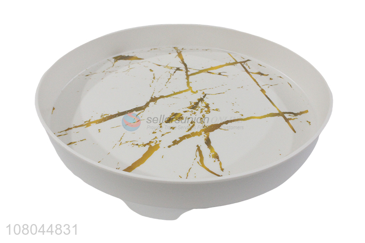 Delicate Design Round Serving Tray Coffee Tray With Feet