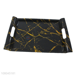 Top Quality Melamine Tray Marbling Serving Tray With Handle