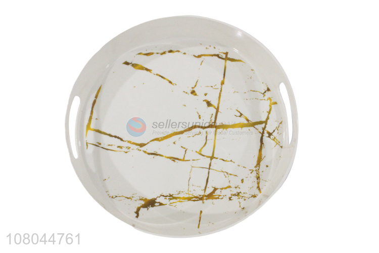 Hot Sale Marbling Melamine Tray Round Serving Tray