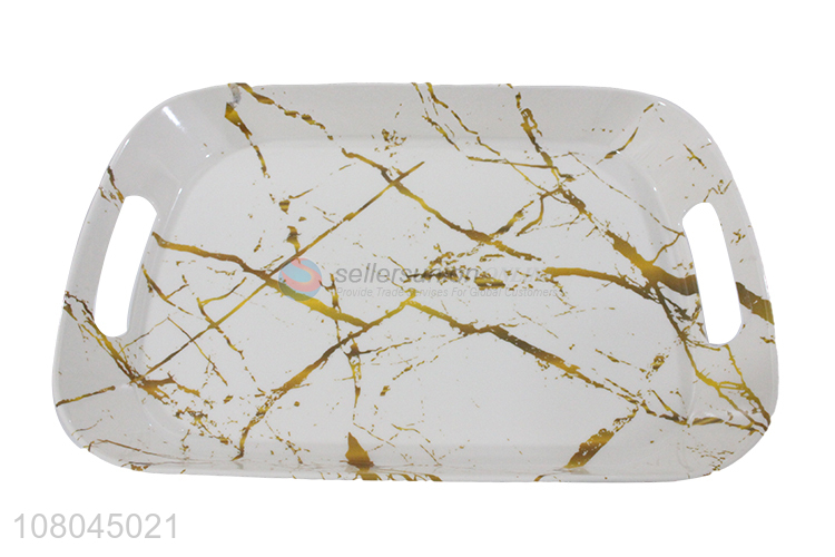 Fashion Melamine Marbling Tray Coffee Tray Food Tray