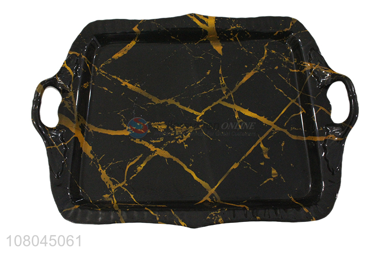 Hot Products Melamine Marbling Tray Serving Tray With Handle