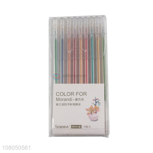 9 Pieces Fluorescent Gel Pen Set For Hand Account