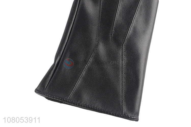 Best seller black leather gloves simple protective gloves