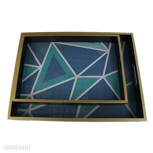 Latest design rectangular decorative food serving tray