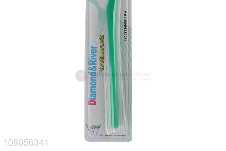 Good quality green plastic toothbrush household soft bristle toothbrush