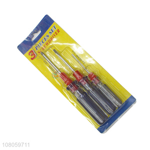 New arrival 3 pieces dual purpose phillips flat head screwdrivers set