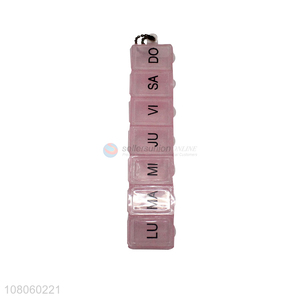 High quality pink plastic portable <em>pill</em> <em>box</em> for travel