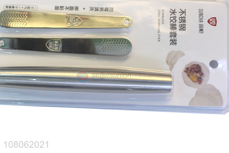 Good Quality Stainless Steel Dumpling Stick With Dumpling Filling Spoon