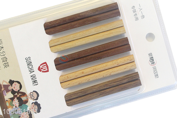 Custom 10 Pairs Wooden Chopsticks Reusable Chopsticks Set