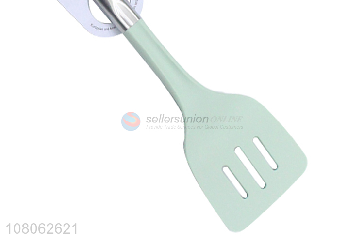 China factory green silicone slotted spatula for sale