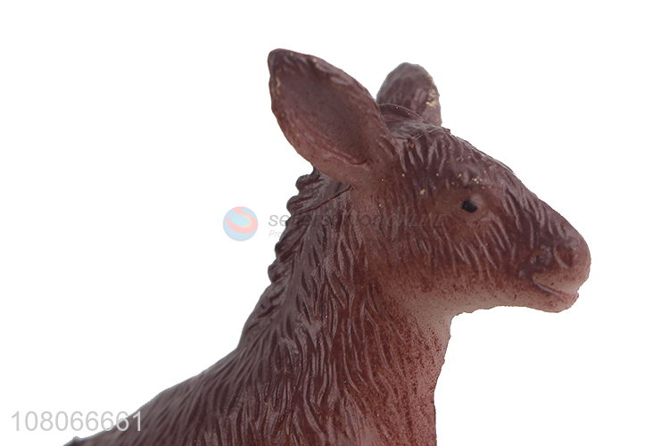 Wholesale PVC Simulation Little Donkey Model Toy