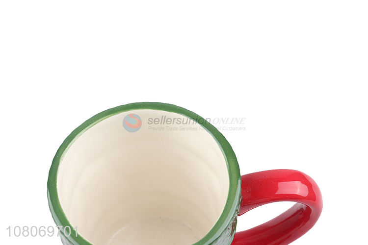 Hot sale Christmas style ceramic coffee mug porcelain water cup