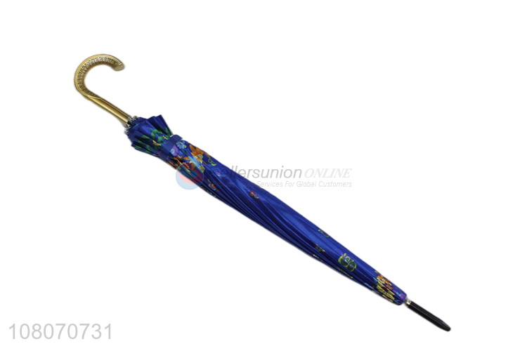 New arrival 16 ribs automatic open long stick windproof umbrella