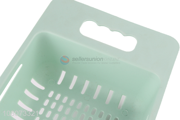 Wholesale green retractable storage basket bathroom drain basket