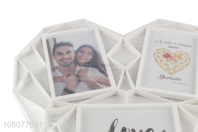 Fashion Heart Shape Photo Frame Plastic Combination Frame