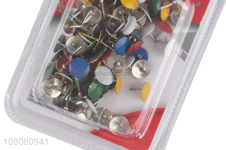 Factory supply office binding supplies colored metal push pins thumbtacks