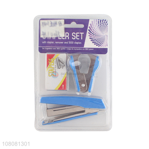 Wholesale stationery 10# stapler set with stapler, remover and 1000 staples