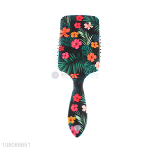 New design flower pattern wide hair massage comb for sale