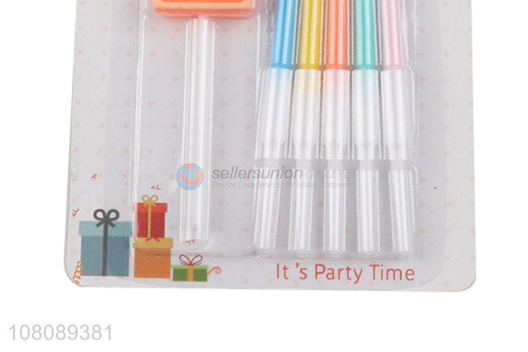 China supplier color party candles creative number candles