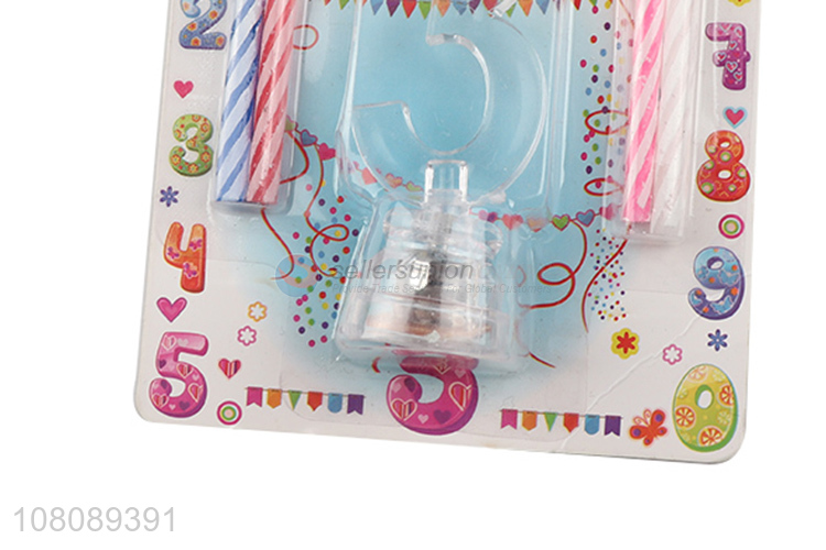 Good wholesale price multicolor birthday candles party decoration set