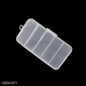 Yiwu market transparent portable travel pill storage case