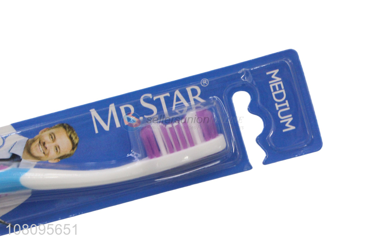 Most popular daily use toothbrush with plastic handle