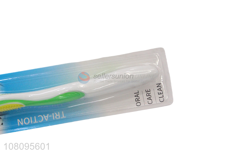 Hot selling soft household toothbrush with plastic handle