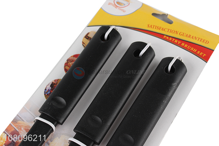 Low price wholesale black seasoning brush set for BBQ