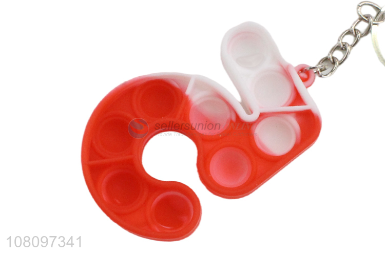 Best selling number finger decompression toy portable keychain