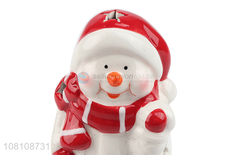 Wholesale holiday decoration christmas LED ceramic ornaments