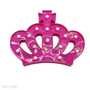 High quality pink big crown plastic crafts for sale