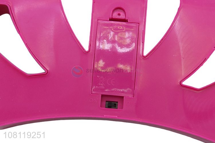 High quality pink big crown plastic crafts for sale