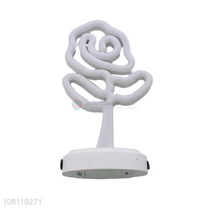 Cheap price white creative rose ornaments home decoration light