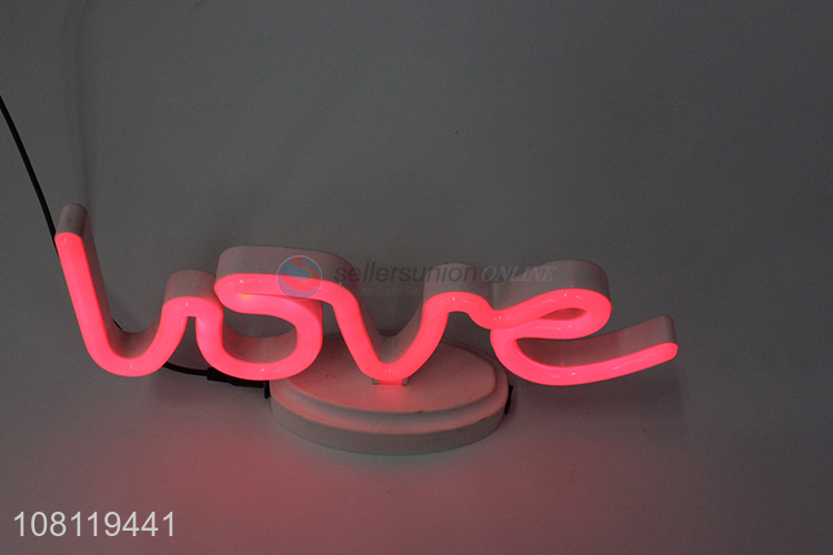 New products white simple love decoration bedside night light