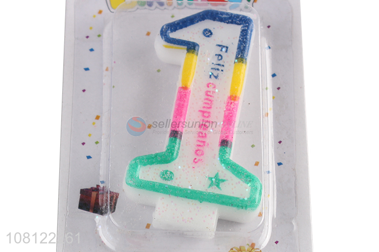 Factory price decorative cake topper cake number candles