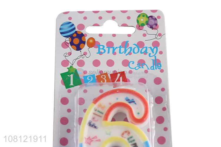 Factory direct sale cute number digital candle for birthday