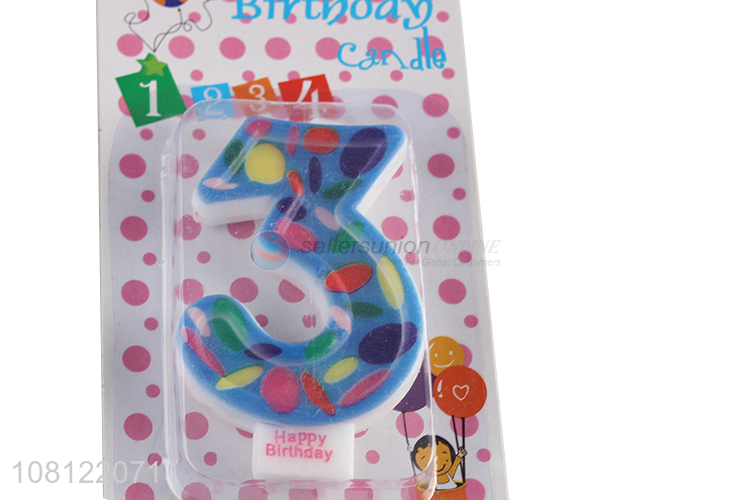 Factory price decorative birthday candle number candle for sale