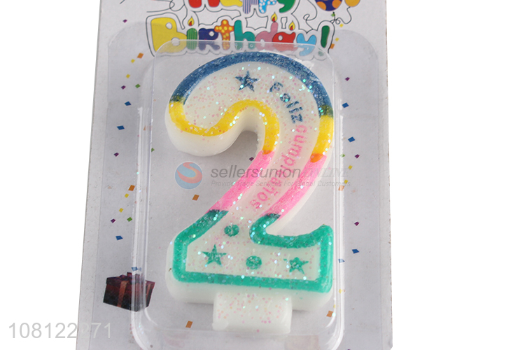 Yiwu products cute children birthday digital candle for decoration