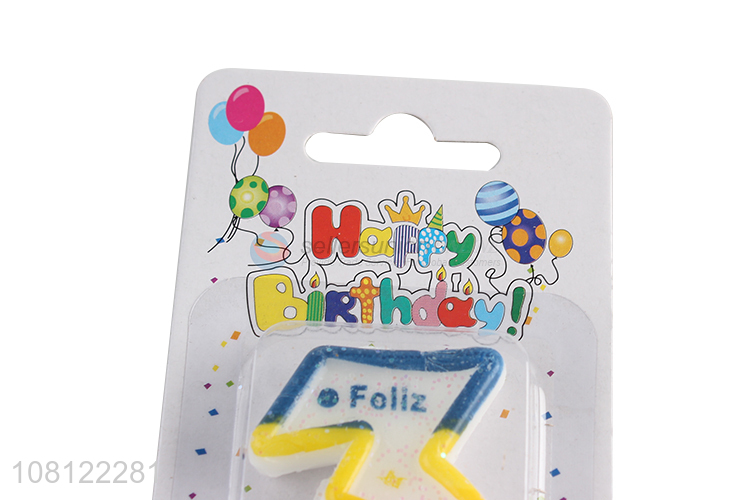 New product multicolor cake decoration number birthday candles