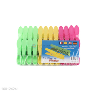 Hot Selling Plastic Clothespin Colorful Clothes Pegs Set