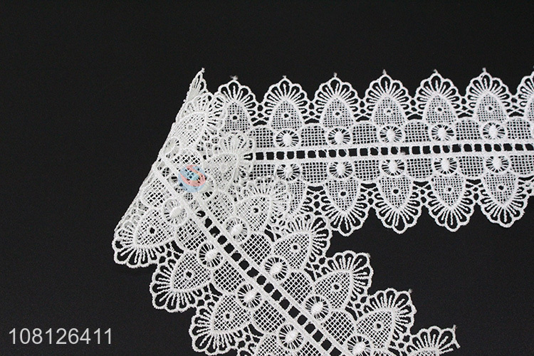 Yiwu market polyester embroidery lace fabric lace trim